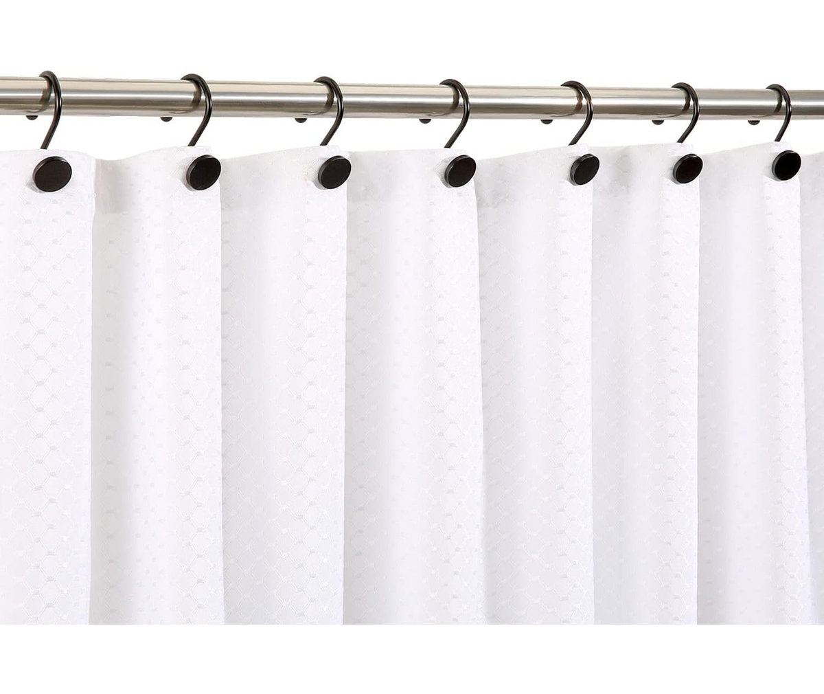 12 Pieces, Metal, Shower Curtain Rings, Modern Decorative Design